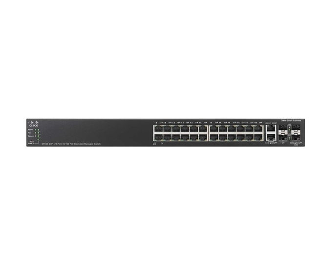 Cisco SFE500 24 LAN 10/100Mbps, menedzselhető rack switch fotó, illusztráció : SF500-24-K9-G5