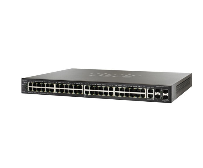 Cisco SFE500 48 LAN 10/100Mbps, 4 Gigabit menedzselhető rack switch fotó, illusztráció : SF500-48-K9-G5