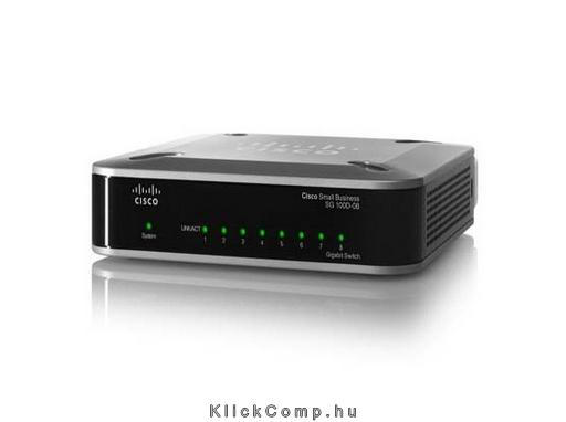 Cisco SG100D-08 8port 10/100/1000Mbps LAN asztali switch fotó, illusztráció : SG100D-08-EU