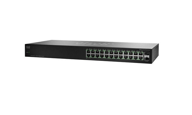 Cisco SG100-24 switch Gigabit, 22x 10/100/1000 + 2x combo SFP, rackbe szerelhet fotó, illusztráció : SG100-24-EU