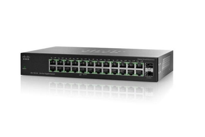 Cisco SG102-24 Compact 24-Port Gigabit Switch fotó, illusztráció : SG102-24-EU