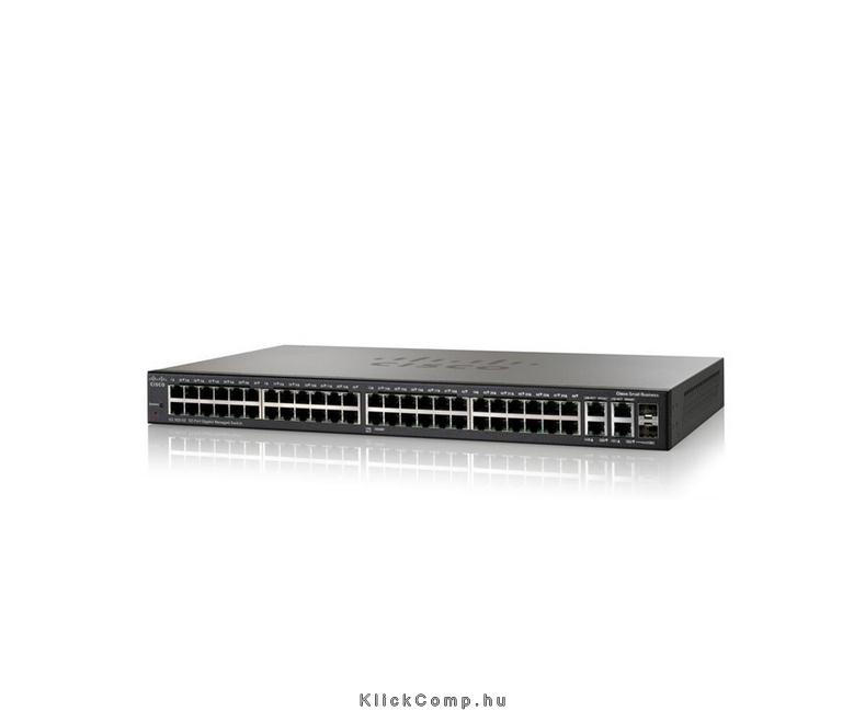 Cisco SG300-52P 50 LAN 10/100/1000Mbps, 2 miniGBIC menedzselhető PoE+ switch fotó, illusztráció : SG300-52P-K9-EU