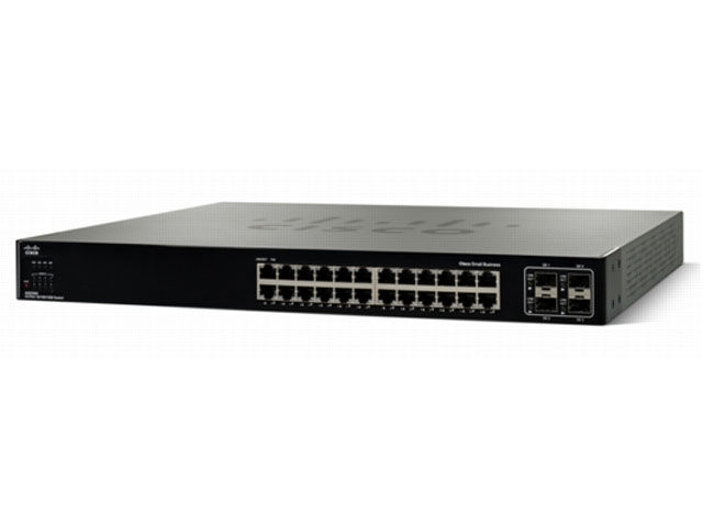 Cisco SGE2000 24 LAN 10/100/1000Mbps, 4 miniGBIC menedzselhető rack switch 5 év fotó, illusztráció : SGE2000-G5