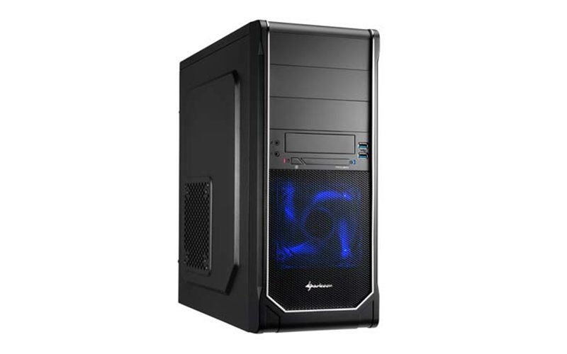 HÁZ Sharkoon VS3-V Chrome (fekete,Króm betét+1x120mm kk ventilátor - Már nem fo fotó, illusztráció : SHA013326