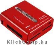 Kártyaolvasó Media Reader S piros; USB; behajtható csatlakozó; SDHC,MicroSD,Min fotó, illusztráció : SHARK-4044951008308