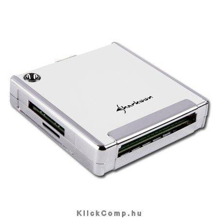 Kártyaolvasó Media Reader CF fehér; USB; SDHC,MicroSD,MiniSD,MMC,MS,SM, CF, TF fotó, illusztráció : SHARK-4044951008353