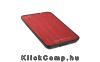 Külső HDD Ház 2.5" QuickStore Portable vörös; max 9,5mm 2,5" Sata HDD USB csatl.; szálcsiszolt felső r.