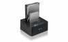 HDD Dokkoló QuickPort Duo USB3.0 V2 2x 2,5"-3,5" SataHDD; USB3.0 csatlakozó; fekete
