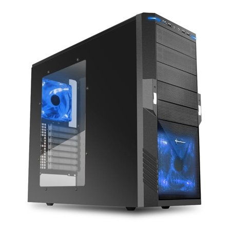 Számítógépház T5 Value fekete; fekete belső; ATX,mATX; alsó táp; 1xUSB3.0; 3xUS fotó, illusztráció : SHARK-4044951011612