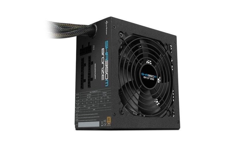 Tápegység 350W SHA350M Bronze 80Plus Bronze; 12cm ventilátor; Moduláris; Aktív fotó, illusztráció : SHARK-4044951013234