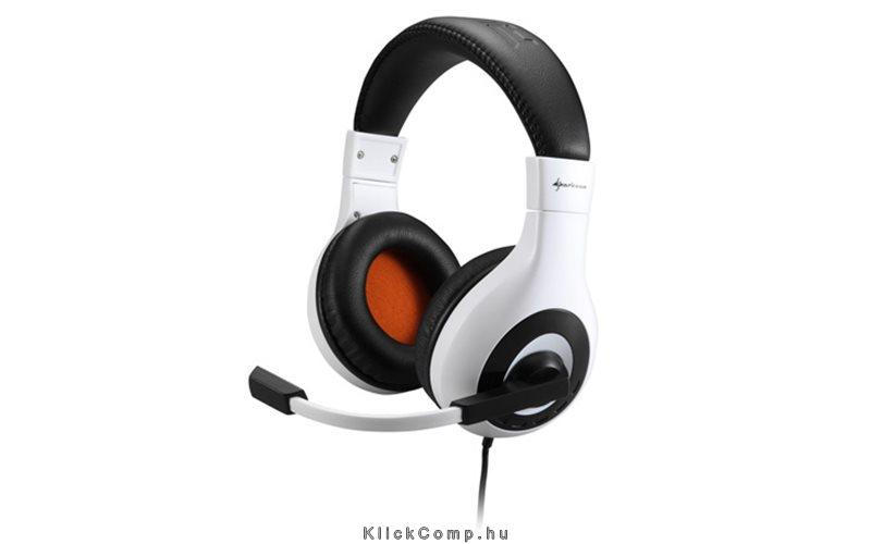 Fejhallgató Rush Core mikrofon; 3.5mm jack; hangerőszabályzó; nagy-párnás; 2.3m fotó, illusztráció : SHARK-4044951013777