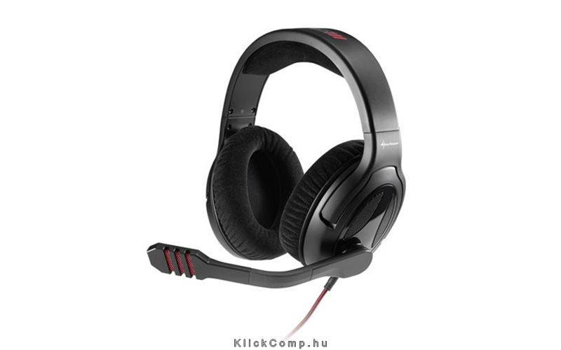 Fejhallgató GSone mikrofon; 3.5mm jack; hangerőszabályzó; nagy-párnás; 2.5m szö fotó, illusztráció : SHARK-4044951013845