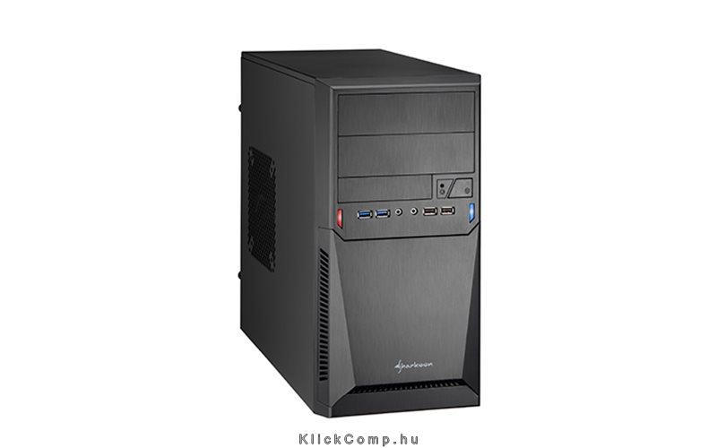Számítógépház MA-A1000 fekete; fekete belső; mATX; 2xUSB3.0; 2xUSB2.0; I/O fotó, illusztráció : SHARK-4044951013913
