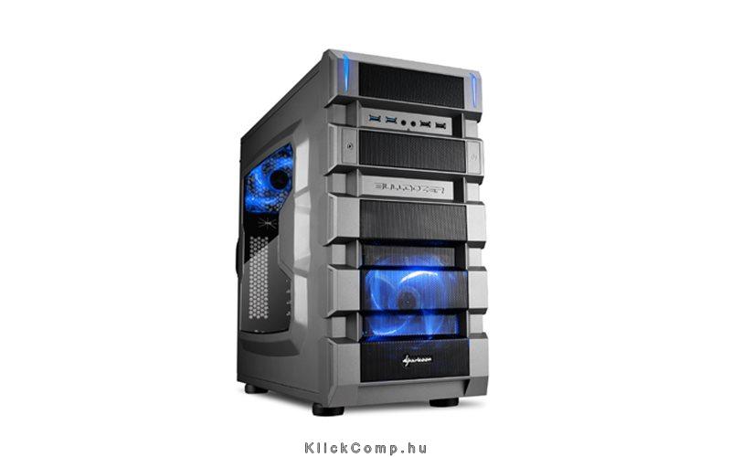 Számítógépház ATX mATX 2xUSB3.0 2xUSB2..0 I/O SHARKOON BD28  Bulldozer  fegyver fotó, illusztráció : SHARK-4044951014156