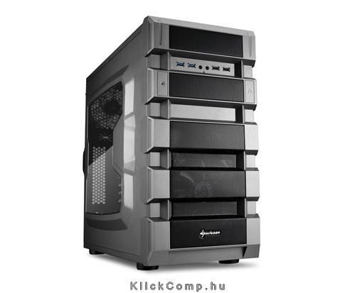 Számítógépház ATX mATX 2xUSB3.0 2xUSB2.0 I/O SHARKOON BD28  Bulldozer  fekete z fotó, illusztráció : SHARK-4044951015825