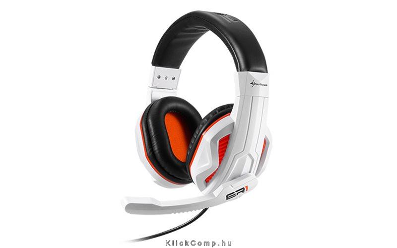 Fejhallgató Rush ER1 mikrofon; 3.5mm jack; hangerőszabályzó; nagy-párnás; 2.4m fotó, illusztráció : SHARK-4044951015894