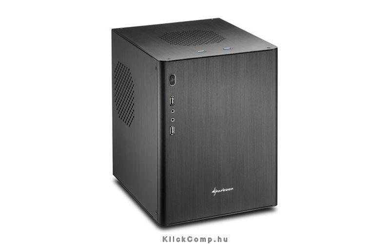 Számítógépház CA-M fekete; fekete belső; mATX; mITX; 2xUSB3.0; 2xUSB2.0; I/O; a fotó, illusztráció : SHARK-4044951016112