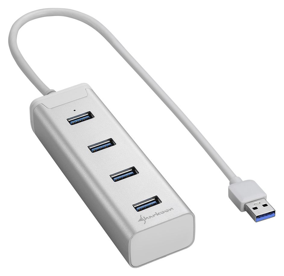 USB Hub 4 port Aluminium Hub USB3.0 fotó, illusztráció : SHARK-4044951016822