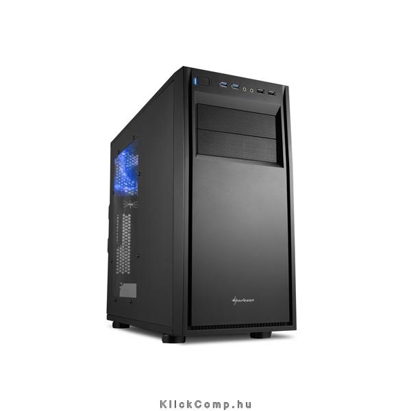 Számítógépház ATX,mATX; ITX ablakos alsó táp Sharkoon S28 Window fotó, illusztráció : SHARK-4044951016877
