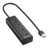 USB Hub 4 port USB3.0 Aluminium Hub Fekete SHARK-4044951016976 Technikai adatok
