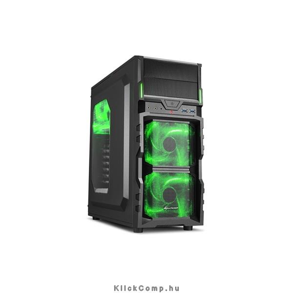 Számítógépház ATX mATX alsó táp 1x120mm Sharkoon VG5-W fotó, illusztráció : SHARK-4044951017508