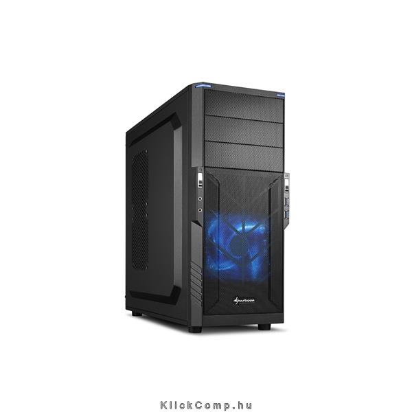 Számítógépház ATX mATX alsó táp 1x120mm Sharkoon T3-V fotó, illusztráció : SHARK-4044951017539