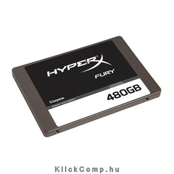 480GB SSD 2,5  SATA3 KINGSTON HyperX Fury Solid State Disk fotó, illusztráció : SHFS37A_480G