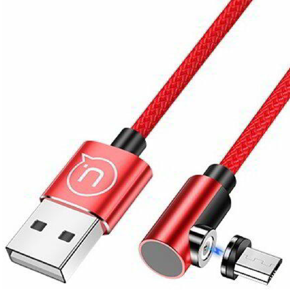 kábel USB2.0 apa to microUSB2.0 apa 1,0m piros mágneses kábel fotó, illusztráció : SJ446USB02