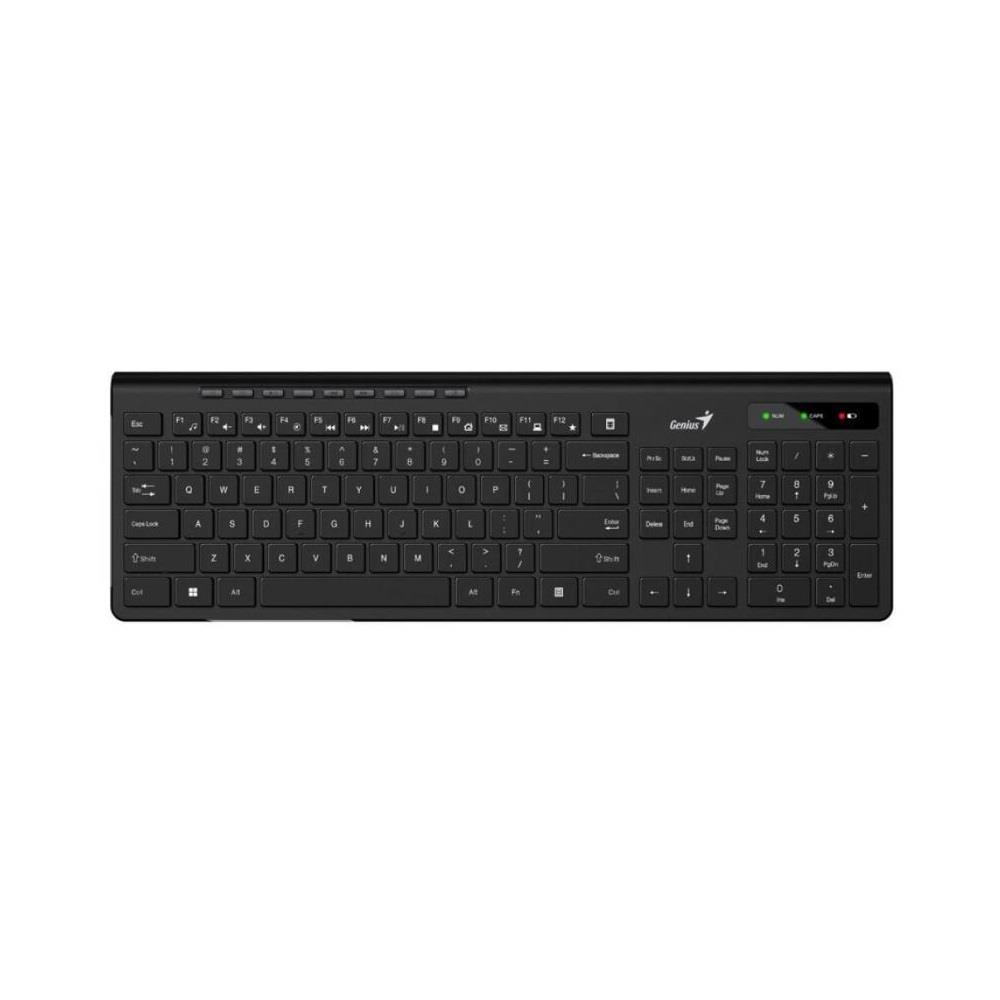 Vezetéknélküli billentyűzet Genius Slimstar 7230 fekete HU fotó, illusztráció : SLIMSTAR-7230