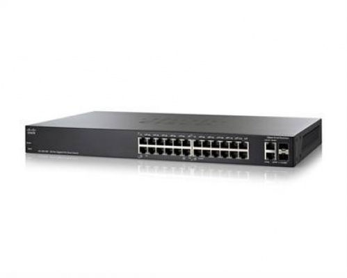 Cisco SG200-26P 24 LAN 10/100/1000Mbps, 2 miniGBIC Smart menedzselhető PoE swit fotó, illusztráció : SLM2024PT-EU