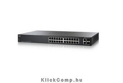 Cisco SG200-26 26 LAN 10/100/1000Mbps, 2 miniGBIC menedzselhető rack switch fotó, illusztráció : SLM2024T-EU