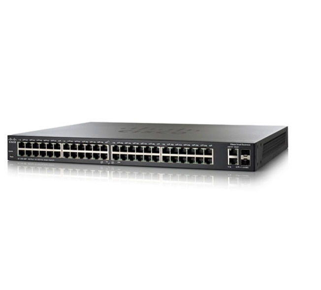 Cisco SF200-48P 48-Port 10/100 PoE Smart Switch fotó, illusztráció : SLM248PT-G5