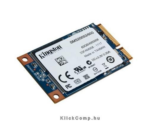60GB SSD mSATA KINGSTON SMS200S3/60G fotó, illusztráció : SMS200S3_60G