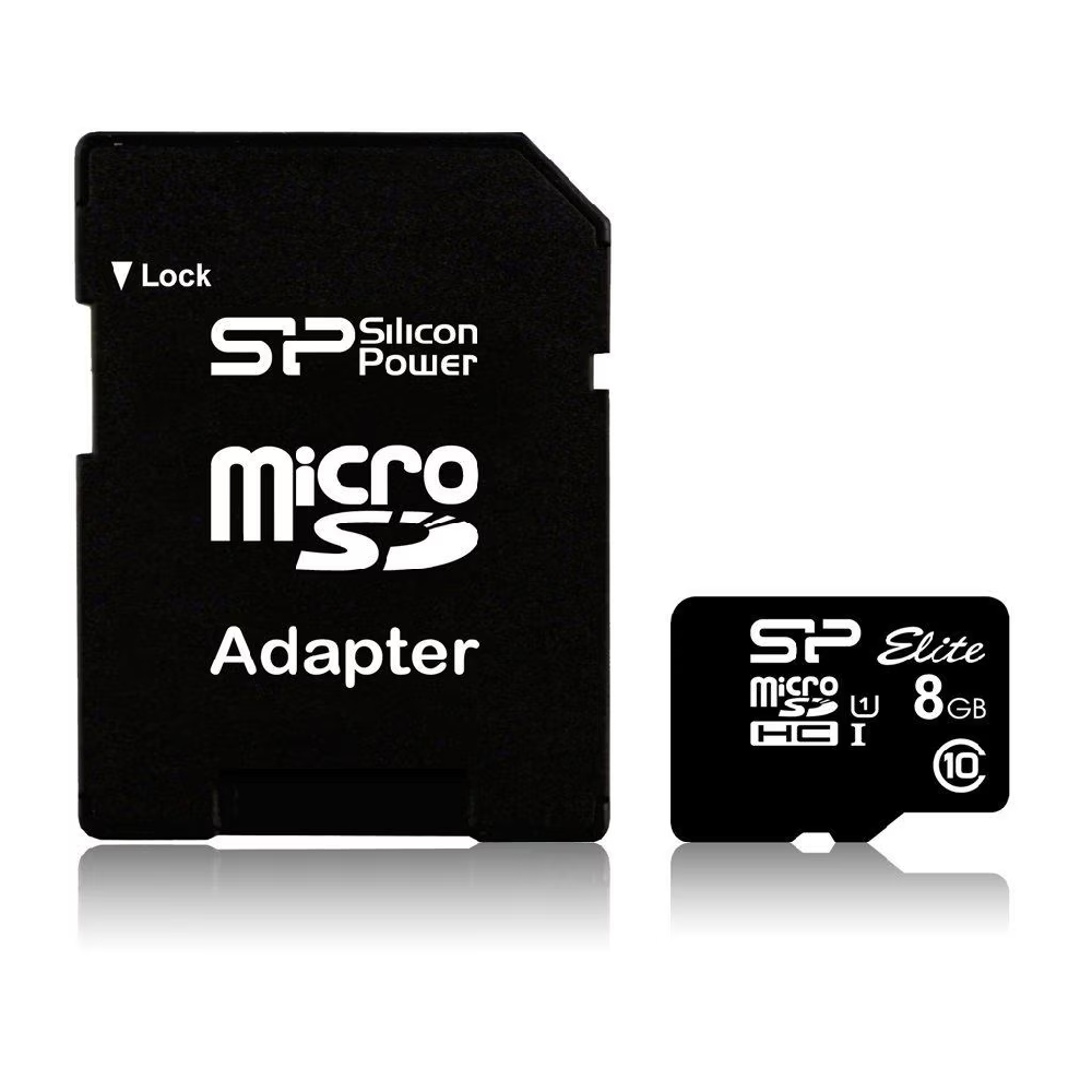 8GB Memória-kártya micro SDHC Class10 adapterrel fotó, illusztráció : SP008GBSTHBU1V10