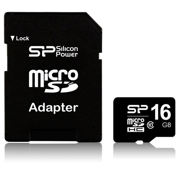 16GB SD MicroSD kártya Class10 + adapter Silicon Power - Már nem forgalmazott t fotó, illusztráció : SP016GBSTH010V10SP