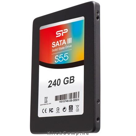 240GB SSD SATA3 Silicon Power S55 fotó, illusztráció : SP240GBSS3S55S25