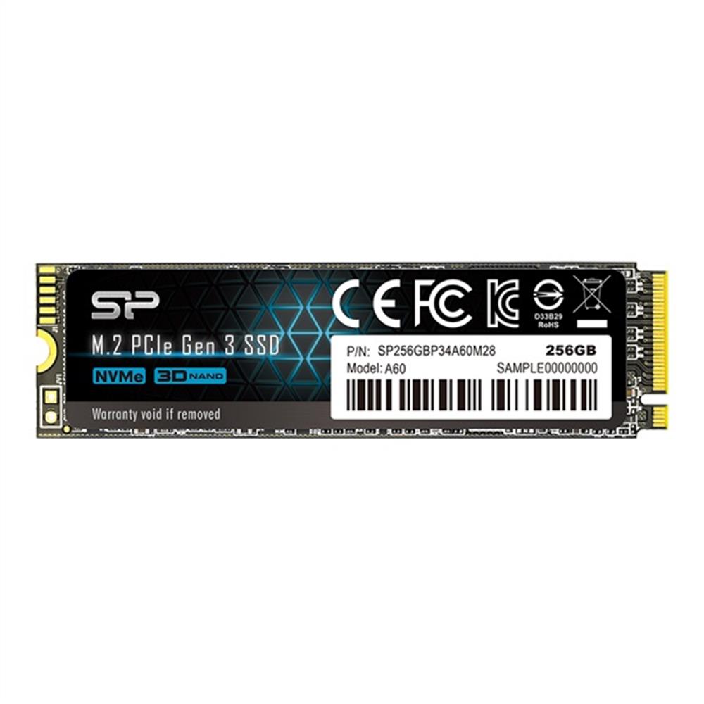 256GB SSD M.2 Silicon Power A60 fotó, illusztráció : SP256GBP34A60M28