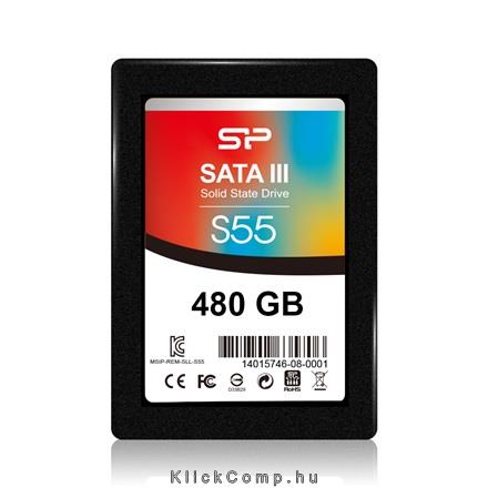 480GB SSD SATA3 Silicon Power S55 fotó, illusztráció : SP480GBSS3S55S25