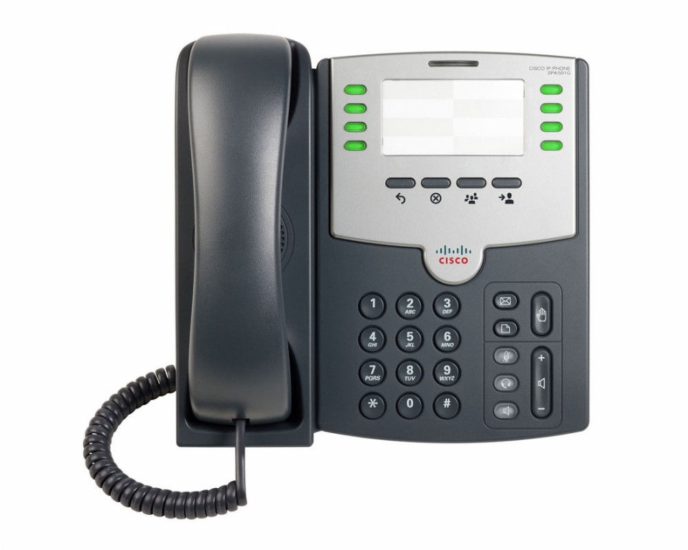 Cisco 8 vonalas VoIP telefon fotó, illusztráció : SPA501G