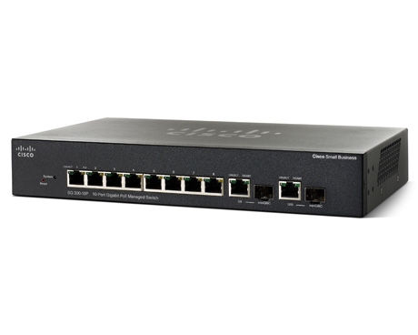 Cisco SG 300-10P 10-port Gigabit PoE Managed Switch fotó, illusztráció : SRW2008P-K9-EU