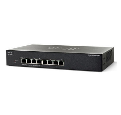 Cisco SF300-08 8 LAN 10/100Mbps menedzselhető rack switch fotó, illusztráció : SRW208-K9-G5
