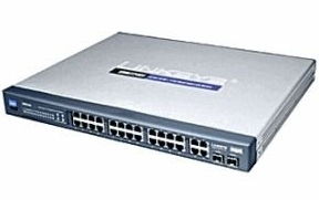 Cisco SF300-24 24-port 10/100 Managed Switch with Gigabit Uplinks fotó, illusztráció : SRW224G4-K9-EU