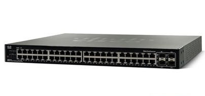 Cisco SF300-48P 48-port 10/100 PoE Managed Switch w/Gig Uplinks fotó, illusztráció : SRW248G4P-K9-EU