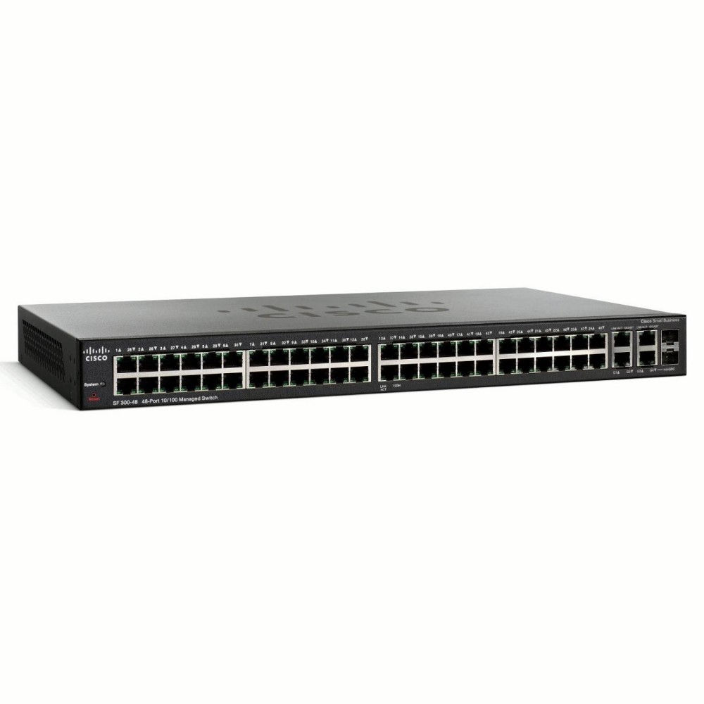 Cisco SF300-48 48 LAN 10/100Mbps, 2 miniGBIC menedzselhető rack switch fotó, illusztráció : SRW248G4-K9-EU