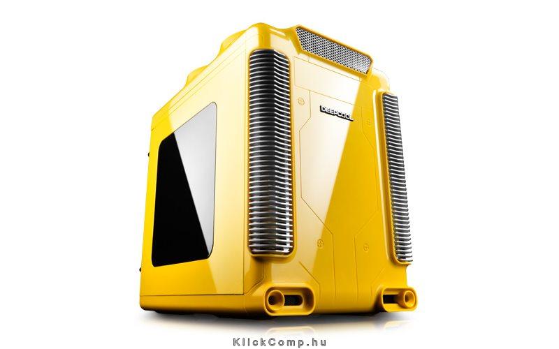 Számítógépház mATX 2xUSB3.0 2xUSB2.0 DEEPCOOL STEAM CASTLE YELLOW sárga fekete fotó, illusztráció : STEAM-CASTLE-YELLOW