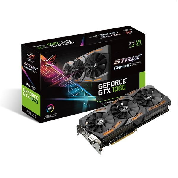VGA GTX1060 ASUS videokártya nVidia STRIX-GTX1060-6G-GAMING fotó, illusztráció : STRIXGTX10606GG