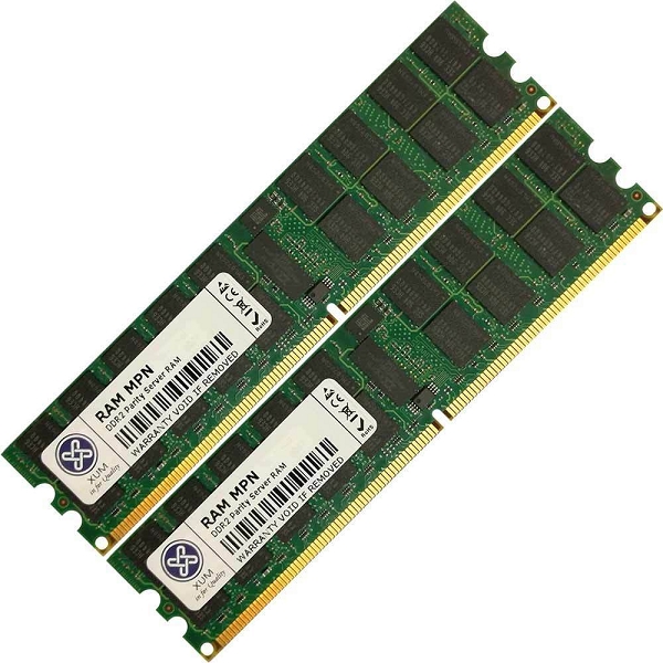 4GB ECC MEMÓRIA 2X2GB-OS HP ECC RAM DDR2 PC2-5300 667MHZ Használt - Már nem for fotó, illusztráció : SX2GDDR2P007UX2
