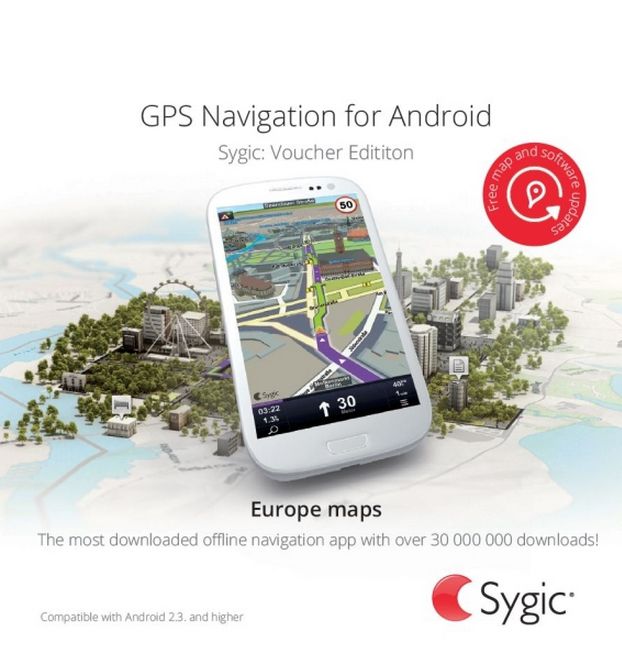 Sygic GPS Navigation 3D ANDROID kupon / dobozos Élettartam frissítéssel fotó, illusztráció : SYGICGPSAND