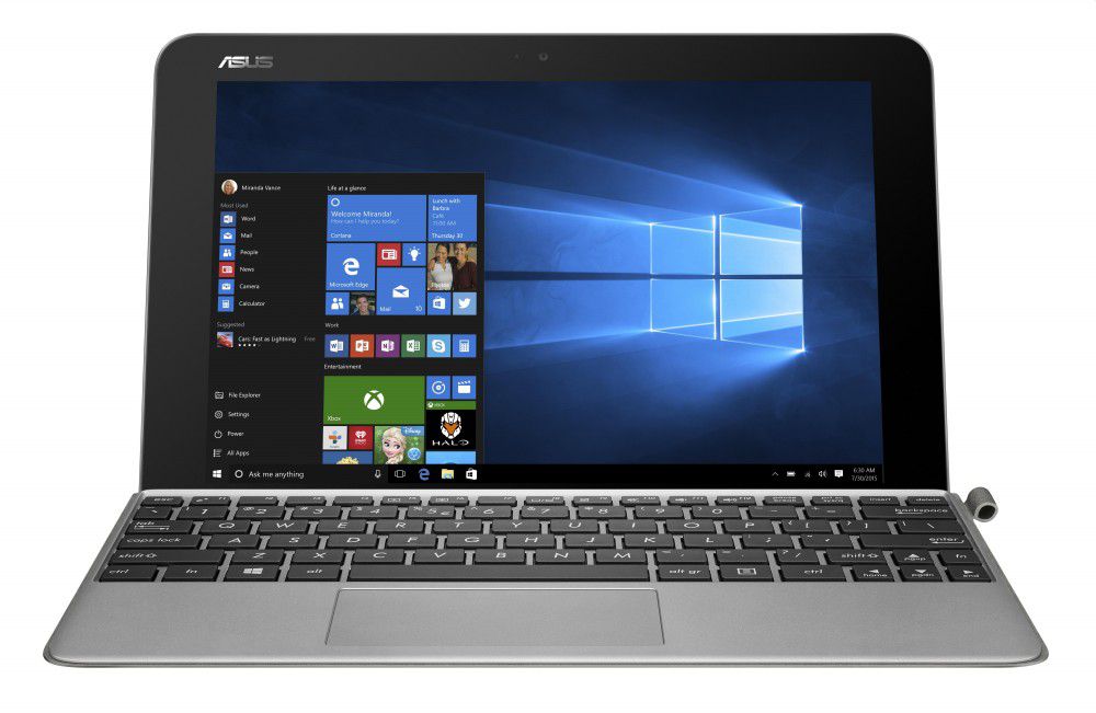 ASUS mini laptop és tablet 2in1 10,1  WXGA x5-Z8350 4GB 64GB eMMC Szürke Win10H fotó, illusztráció : T102HA-GR012T