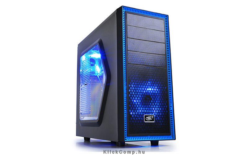 Számítógépház ATX mATX 1xUSB3.0 1xUSB2.0 DEEPCOOL TESSERACT SW fekete ablakos f fotó, illusztráció : TESSERACT-SW